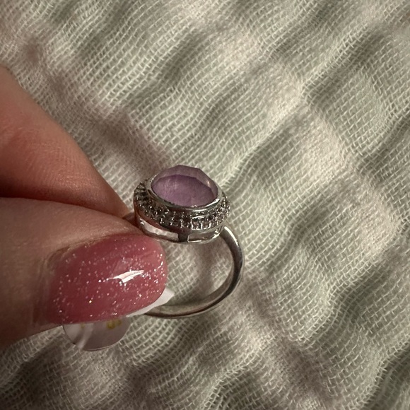 Genuine Lavender Quartz new size 7 new cupcake ring style!!! - Picture 6 of 6